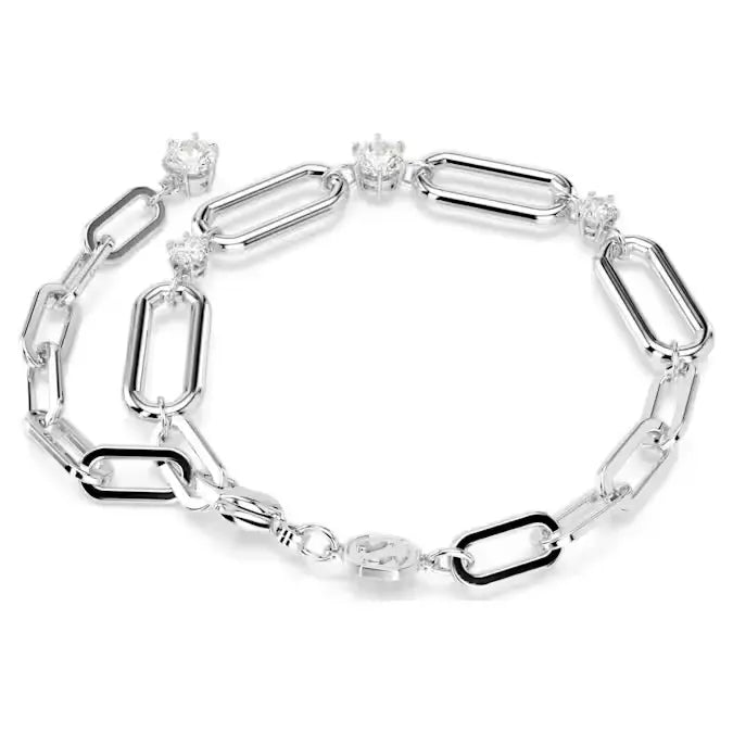Swarovski Constella Paperclip Bracelet Round Cut Silver 5683353