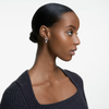 Constella Drop Earrings Silver Round White