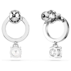 Constella Drop Earrings Silver Round White