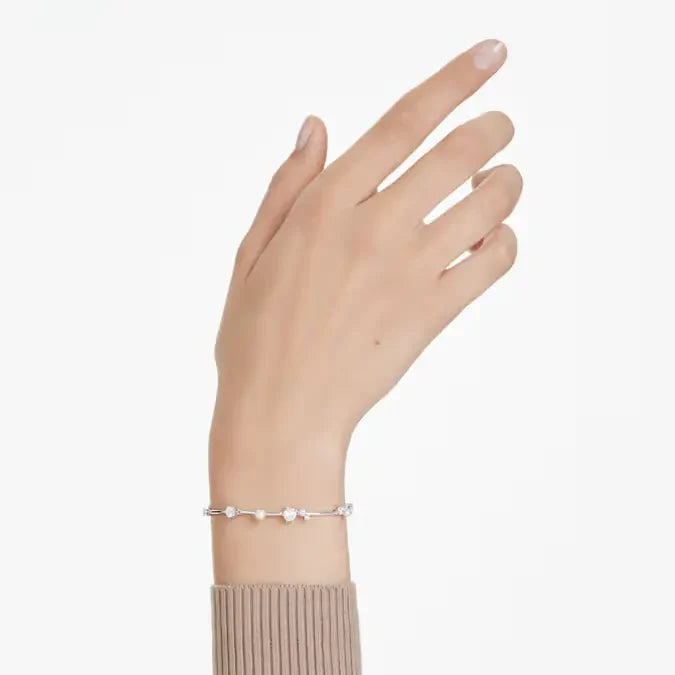 Swarovski Constella Tennis Bracelet Crystal Pearl Silver 5707511
