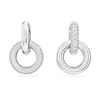 Dextera Interlocking Hoop Drop Earrings White Swarovski