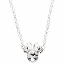 Disney Minnie Mouse April Birthstone Silver Pendant Necklace