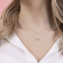 Disney Minnie Mouse April Birthstone Silver Pendant Necklace