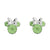 Disney Minnie Mouse August Birthstone Peridot Stud Earrings