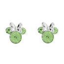 Disney Minnie Mouse August Birthstone Peridot Stud Earrings