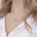 Disney Minnie Mouse December Birthstone Topaz Pendant Necklace