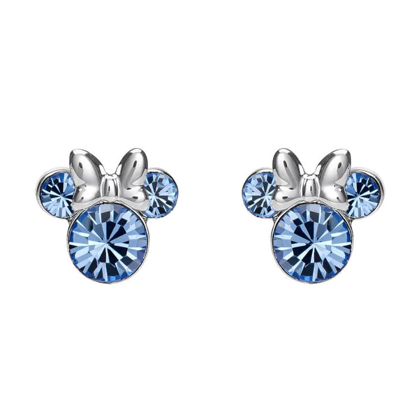 Disney Minnie Mouse December Birthstone Topaz Stud Earrings