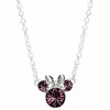 Disney Minnie Mouse February Birthstone Amethyst Pendant Necklace Disney