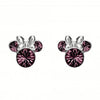 Disney Minnie Mouse February Birthstone Amethyst Stud Earrings Disney