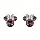 Disney Minnie Mouse February Birthstone Amethyst Stud Earrings