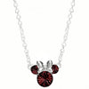 Disney Minnie Mouse January Birthstone Garnet Pendant Necklace Disney