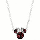 Disney Minnie Mouse January Birthstone Garnet Pendant Necklace