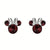 Disney Minnie Mouse January Birthstone Garnet Stud Earrings