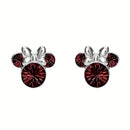 Disney Minnie Mouse January Birthstone Garnet Stud Earrings