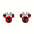 Disney Minnie Mouse July Birthstone Ruby Stud Earrings