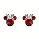 Disney Minnie Mouse July Birthstone Ruby Stud Earrings