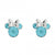 Disney Minnie Mouse March Birthstone Aquamarine Stud Earrings