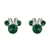 Disney Minnie Mouse May Birthstone Emerald Stud Earrings Disney