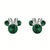 Disney Minnie Mouse May Birthstone Emerald Stud Earrings