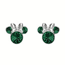Disney Minnie Mouse May Birthstone Emerald Stud Earrings