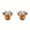 Disney Minnie Mouse November Birthstone Citrine Stud Earrings Disney