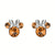 Disney Minnie Mouse November Birthstone Citrine Stud Earrings