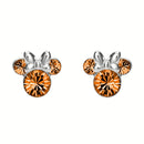 Disney Minnie Mouse November Birthstone Citrine Stud Earrings