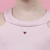 Disney Minnie Mouse October Birthstone Pink Tourmaline Pendant Necklace Disney