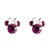 Disney Minnie Mouse October Birthstone Pink Tourmaline Stud Earrings