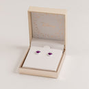 Disney Minnie Mouse October Birthstone Pink Tourmaline Stud Earrings