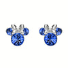 Disney Minnie Mouse September Birthstone Sapphire Stud Earrings Disney