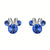 Disney Minnie Mouse September Birthstone Sapphire Stud Earrings