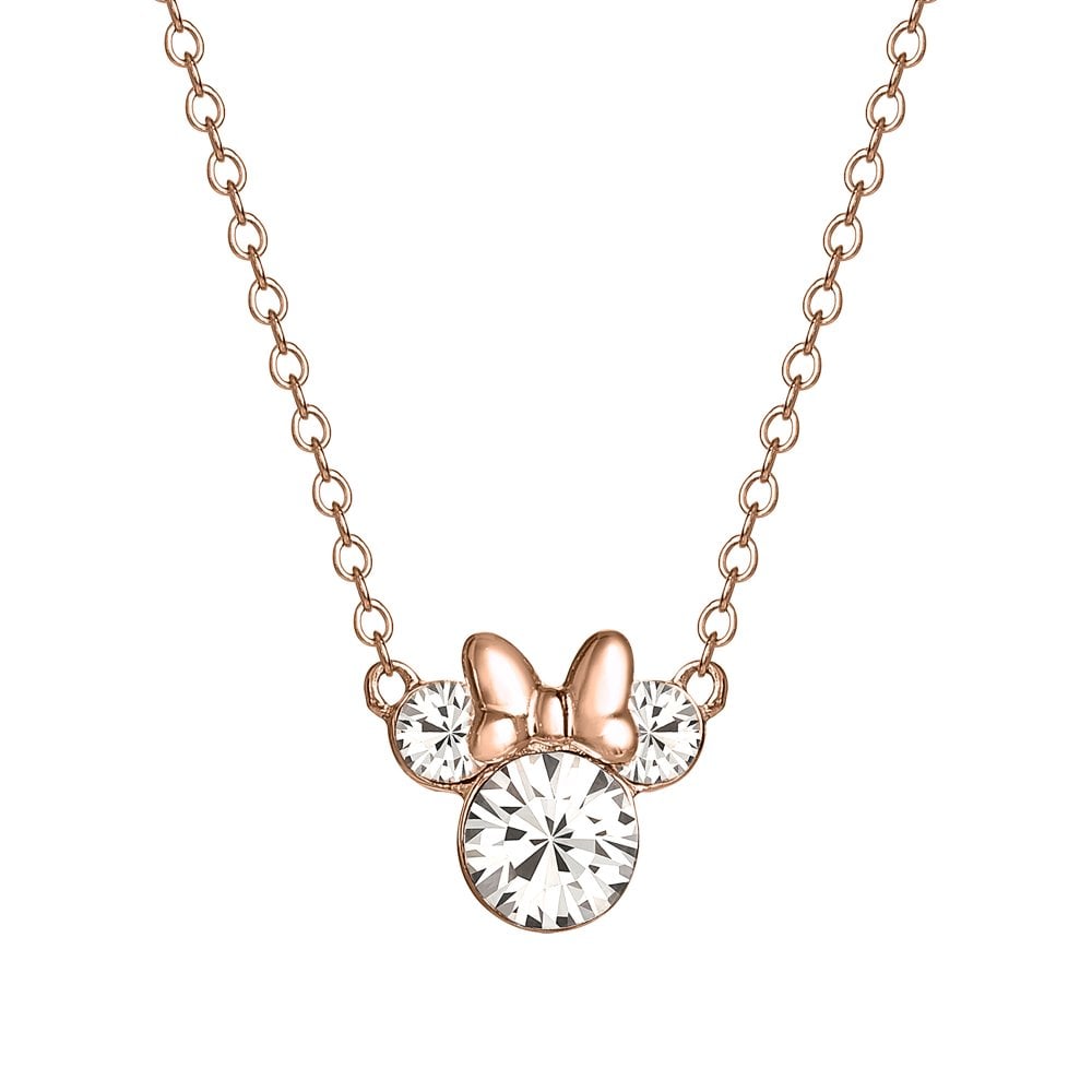 Disney Minnie Mouse Pendant Necklace Rose Gold