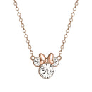 Disney Minnie Mouse Pendant Necklace Rose Gold