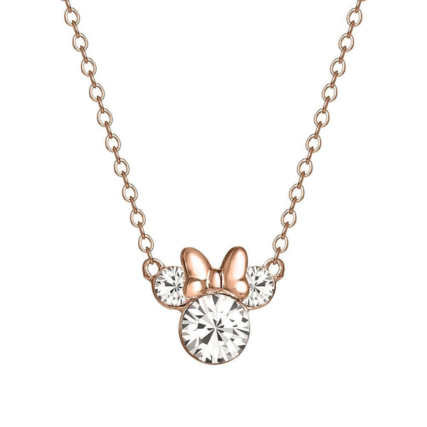 Disney Minnie Mouse Pendant Necklace Rose Gold