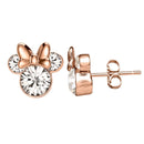 Disney Minnie Mouse Rose Gold Stud Earrings