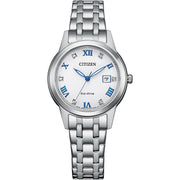 Citizen Silhouette Ladies White Diamond Eco-Drive Watch FE1240-81A Citizen