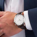 GANT Park Hill Day-Date II Men's Watch White Dial Brown Leather GTG121001 GANT