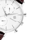 GANT Park Hill Day-Date II Men's Watch White Dial Brown Leather GTG121001 GANT
