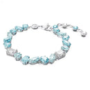 Swarovski Gema Tennis Bracelet Mixed Cut Silver Blue 5666018