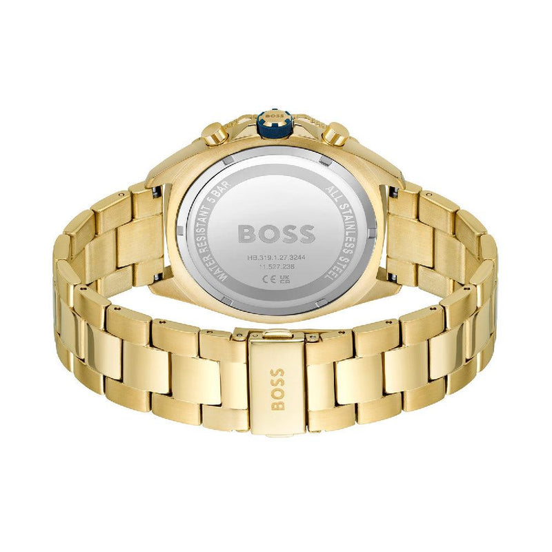 BOSS Energy Watch Men's Gold/Blue Chronograph HB1513973 - WatchStatus Ltd