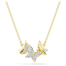Swarovski Idyllia Lilia Butterfly Pendant Necklace Gold 5736068 Swarovski