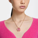 Swarovski Idyllia Flower Pendant Necklace Gold Pink 5650569