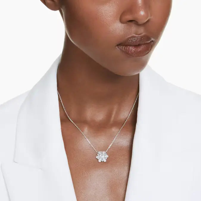 Swarovski Idyllia Snowflake Pendant Necklace Silver 5691484