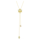 Idyllia Y Flower Pendant Necklace Multi-Stone Gold
