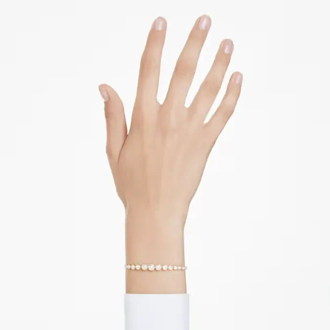 Swarovski Imber Tennis bracelet Round Cut Gold 5705450