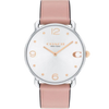 Coach Elliot Ladies Silver Pink Leather Watch 14504199 Coach