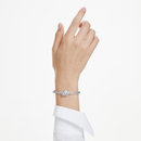 Matrix Knot Baguette Bangle Silver Swarovski