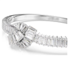Matrix Knot Baguette Bangle Silver Swarovski