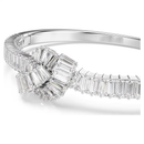 Matrix Knot Baguette Bangle Silver Swarovski